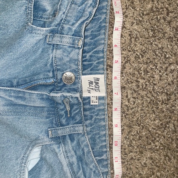 Princess Polly Blue and White Straight Leg Jeans - Picture 3 of 5